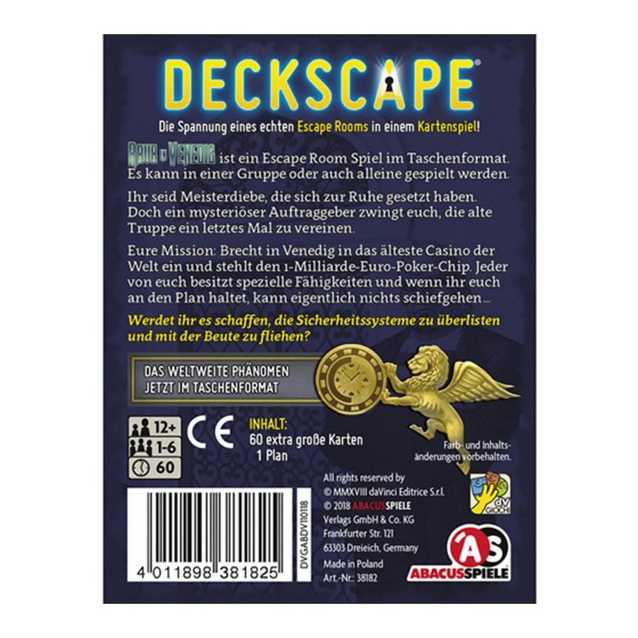 Abacus  Spiele Deckscape - Raub in Venedig 