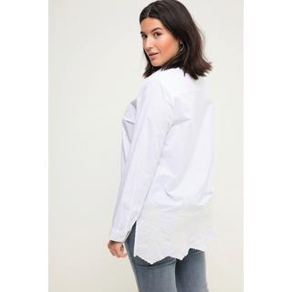 Studio Untold  Camicia dal taglio oversize con ricami sull'orlo, collo da camicia e maniche lunghe 