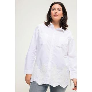 Studio Untold  Camicia dal taglio oversize con ricami sull'orlo, collo da camicia e maniche lunghe 