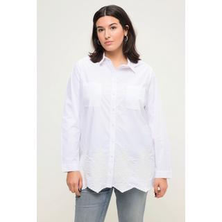 Studio Untold  Camicia dal taglio oversize con ricami sull'orlo, collo da camicia e maniche lunghe 