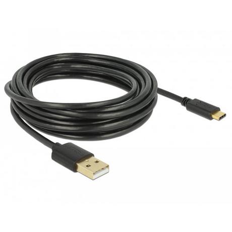 DeLock  83669 USB Kabel 4 m USB 2.0 USB A USB C Schwarz 