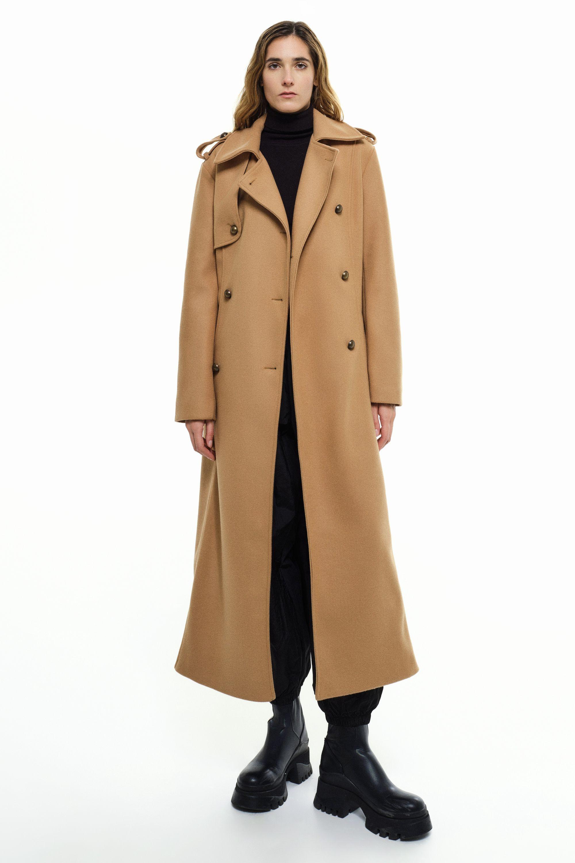 RICANO  Mantel Simona, Trenchcoat mit Gürtel und Schulterklappen 