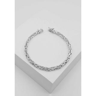 MUAU Schmuck  Bracelet Königskette klassisch Weissgold 750, 19cm, 4mm 