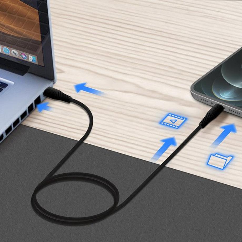 SWISSTEN  Câble USB-C Lightning 1m Swissten Noir 