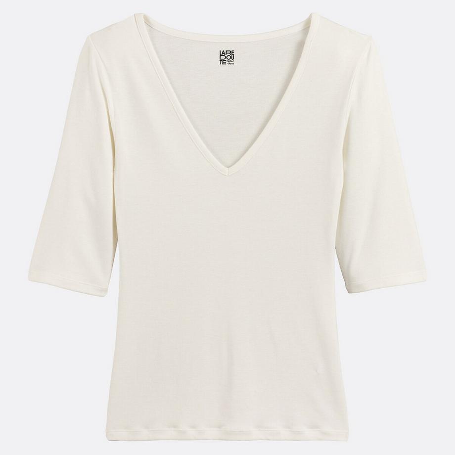 La Redoute Collections T-shirt scollo a V  