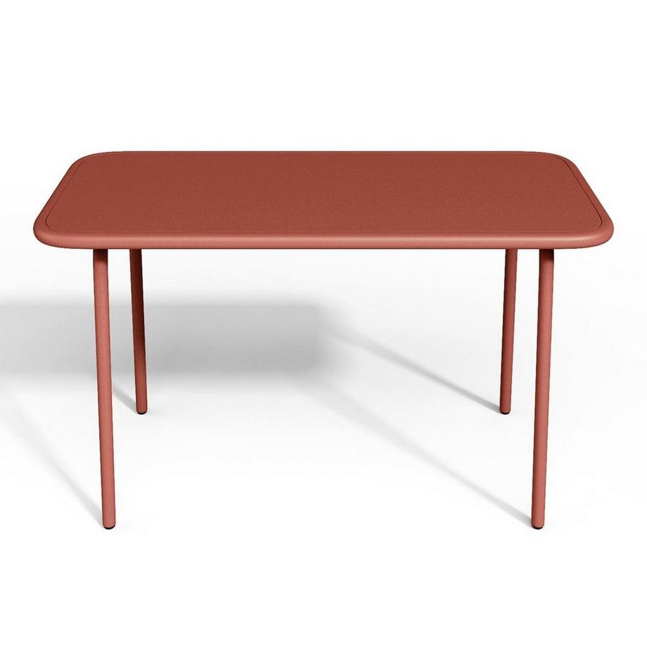 Vente-unique Table de jardin pour enfants en métal L.80 cm - Terracotta - POPAYAN de MYLIA  