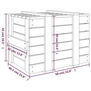 VidaXL contenitore Legno di pino  