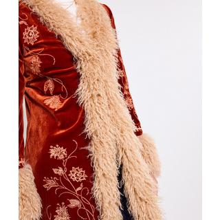 Joe Browns Bestickter Boho Mantel mit Kunstfellbesatz  