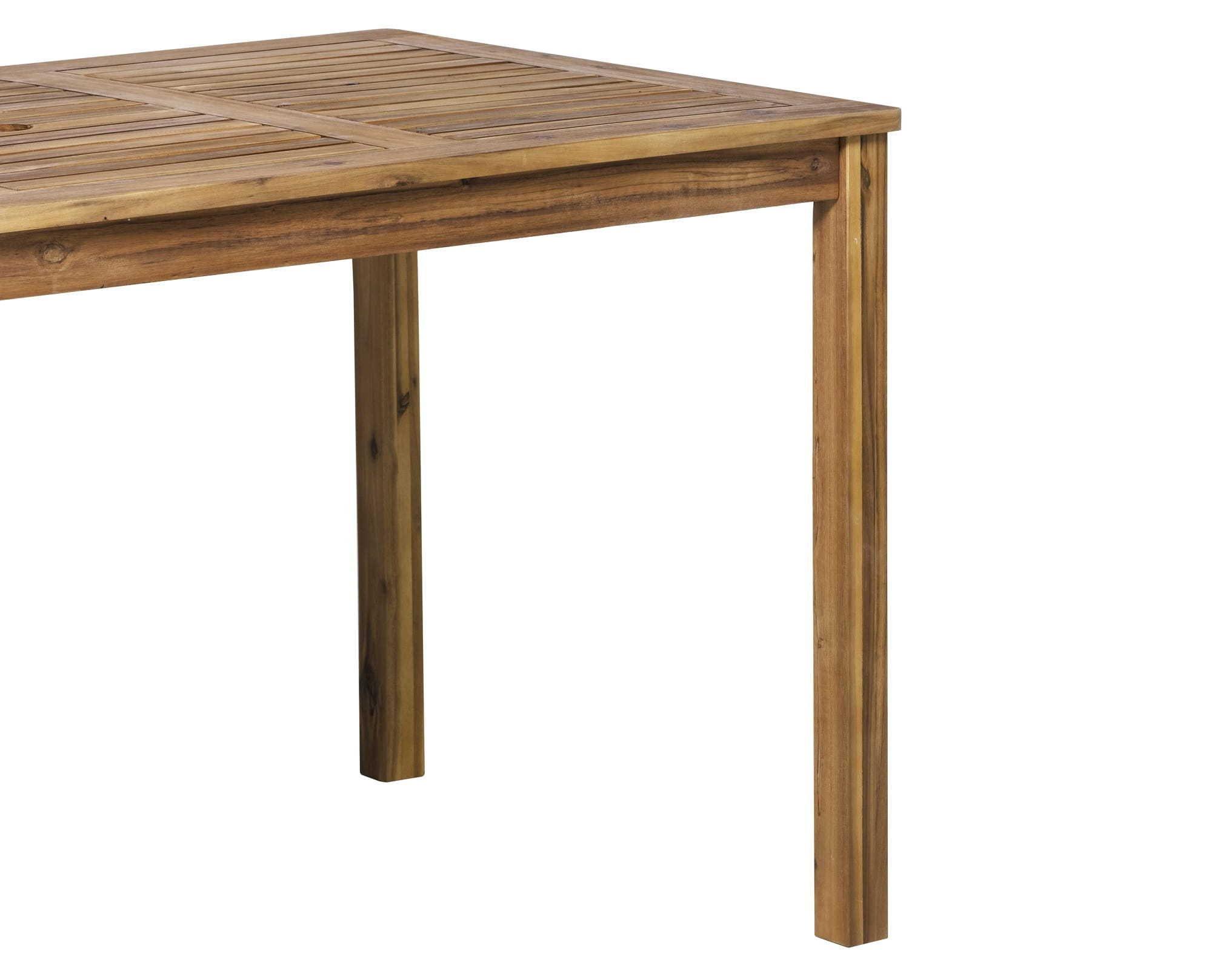 mutoni Table de jardin en acacia naturel 135x80x74  