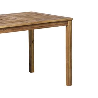 mutoni Table de jardin en acacia naturel 135x80x74  