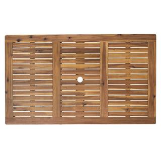 mutoni Table de jardin en acacia naturel 135x80x74  