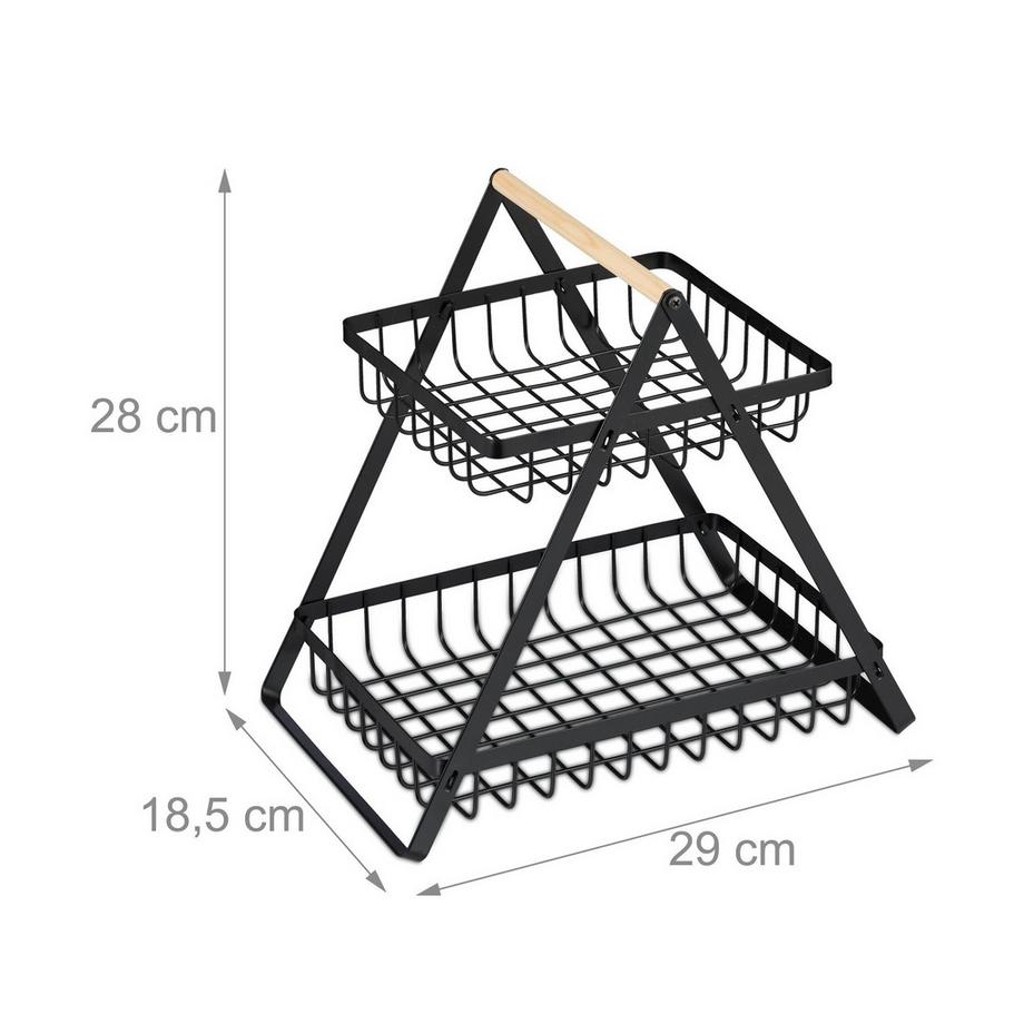 B2X Etagère per cesto di frutta in 2 parti  