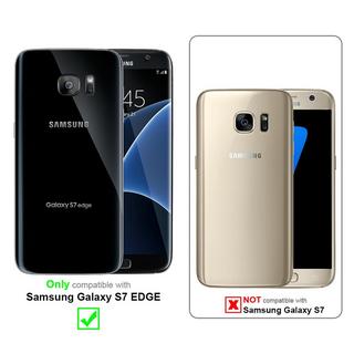 Cadorabo  Housse compatible avec Samsung Galaxy S7 EDGE - Coque de protection avec fermeture magnétique, fonction de support et compartiment pour carte 