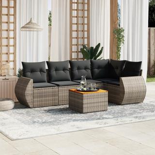 VidaXL set divano da giardino Polirattan  