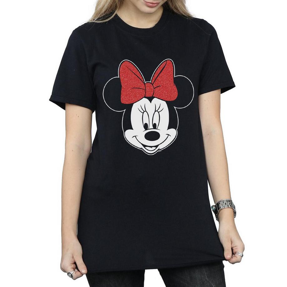 Disney Minnie Mouse T-Shirt Fiocco Glitter  