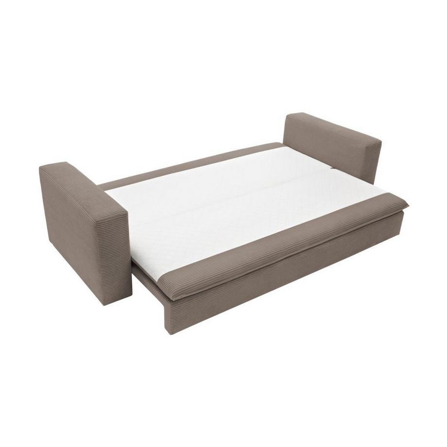 Vente-unique Sofa 3-Sitzer - Mit Schlaffunktion - Cord - Taupe - TILIA  