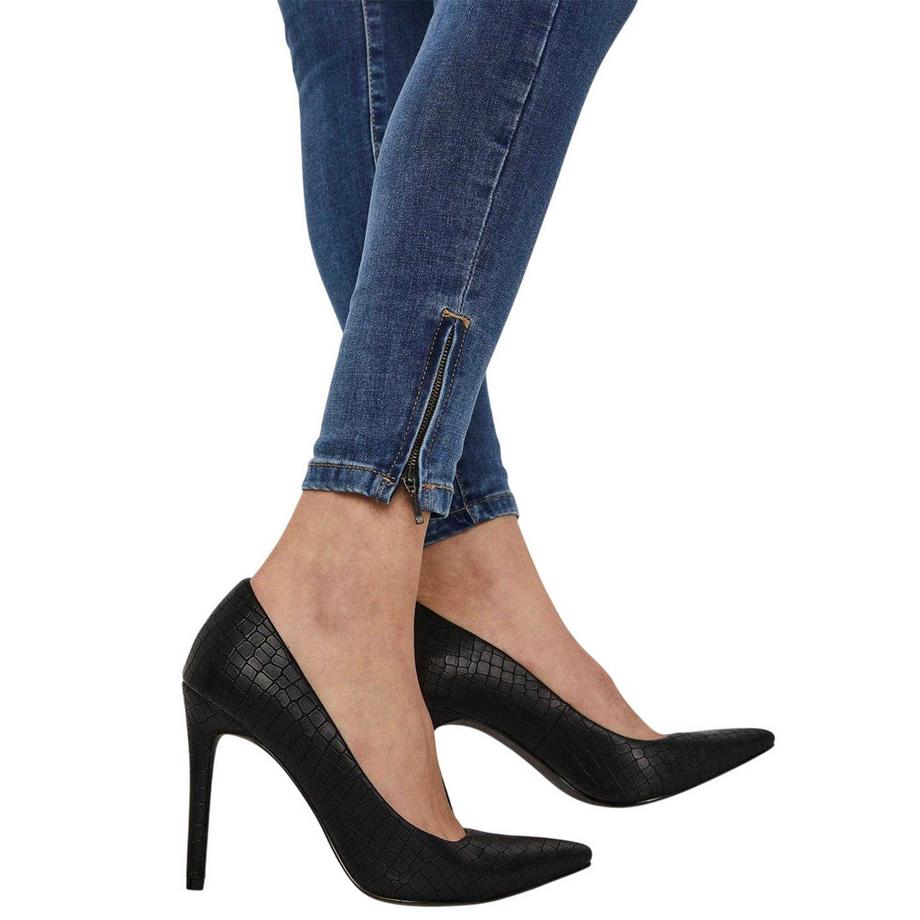 VERO MODA Jeans Tilde Skinny avec Fermeture Éclair Amovible  