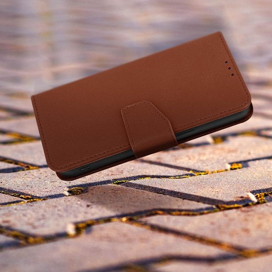 Avizar  Etui Folio Cuir iPhone 14 Pro Max Marron 
