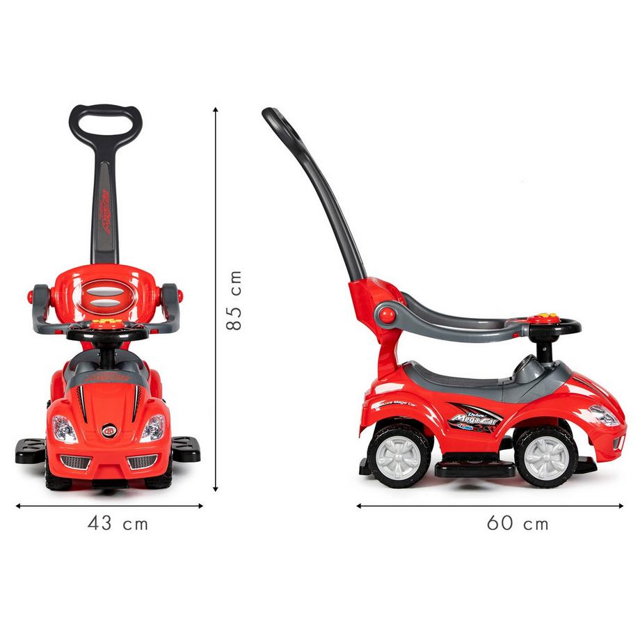 Pricenet  Ride On Toy Push Car Walker mit Griff 3in1-rot 