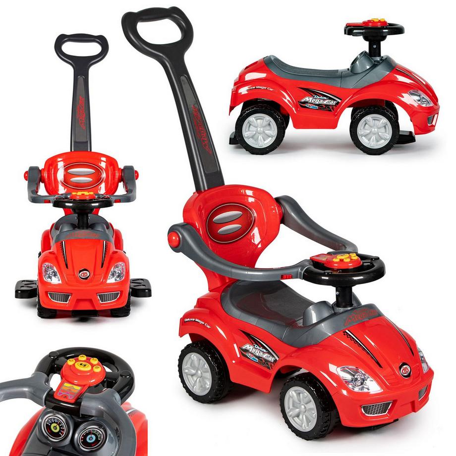 Pricenet  Ride On Toy Push Car Walker mit Griff 3in1-rot 