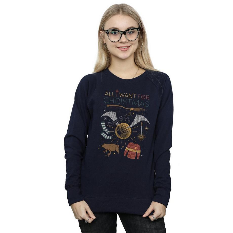 Harry Potter All I Want For Christmas Felpa  
