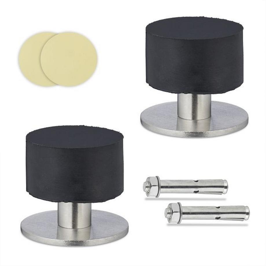 Fermaporta in gomma, 2 pezzi