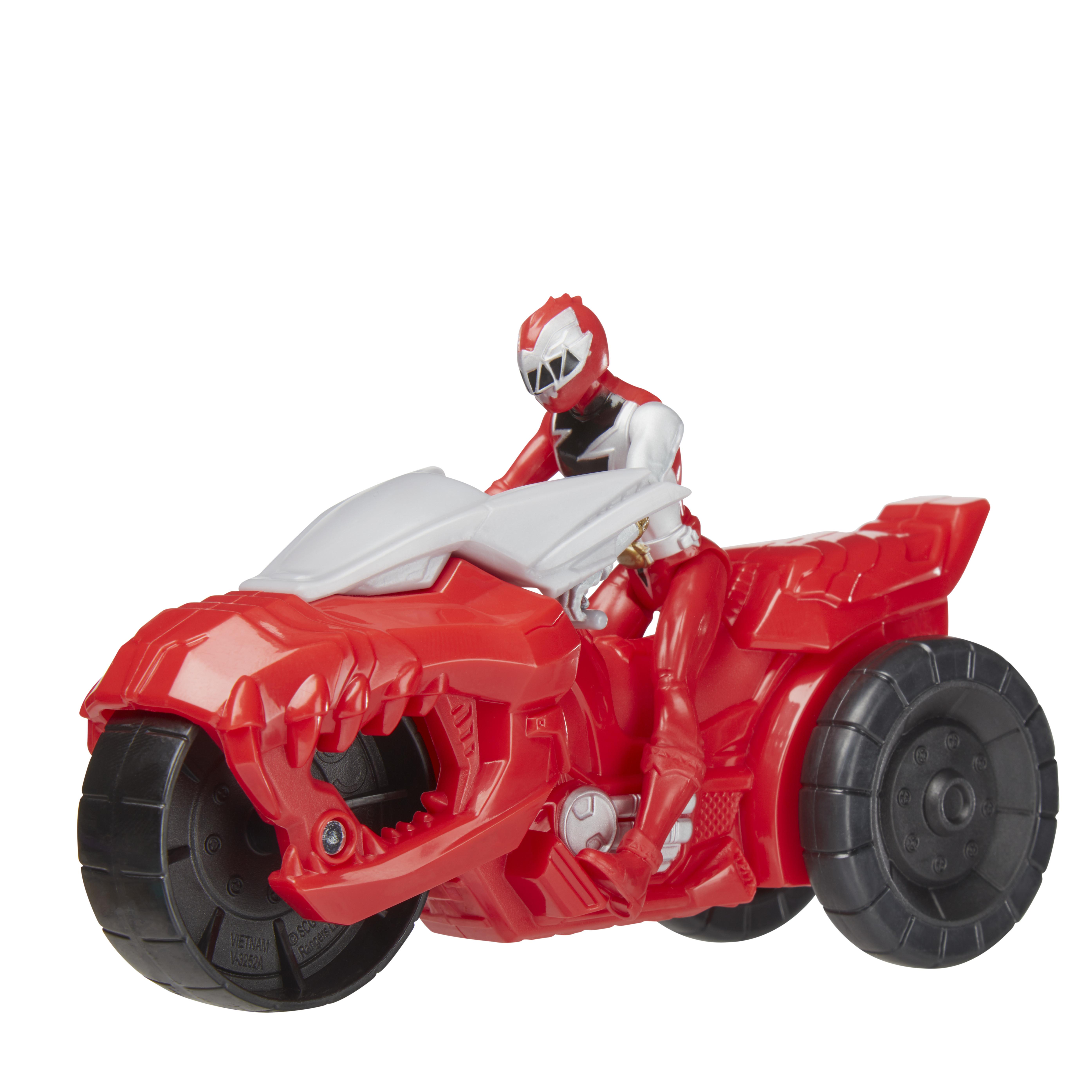 Hasbro  Power Rangers Rip N Go T-Rex Battle-Bike & Dino Fury Roter Ranger (15cm) 