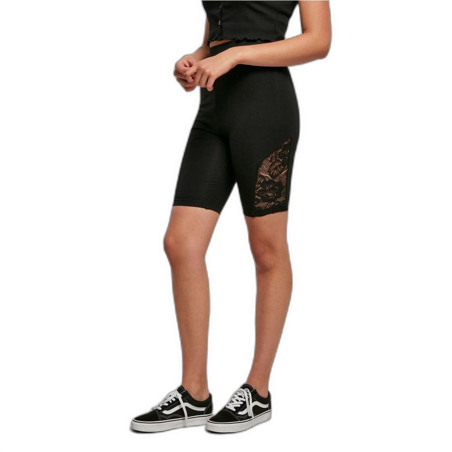 URBAN CLASSICS Tights Vita Alta Inserti Pizzo  