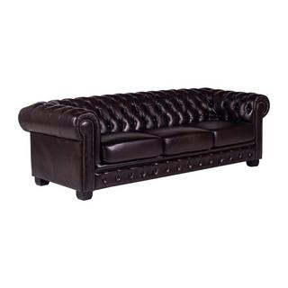 LINEA SOFA Chesterfield Ledersofa 4Sitzer Büffelleder BRENTON  
