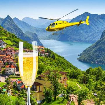 Vol de 15 minutes en hélicoptère à Locarno, avec champagne (pour 2 personnes)