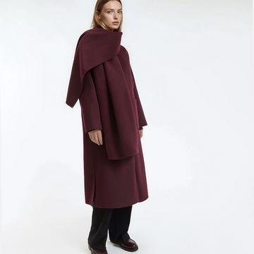 Manteau long fermeture boutonnée