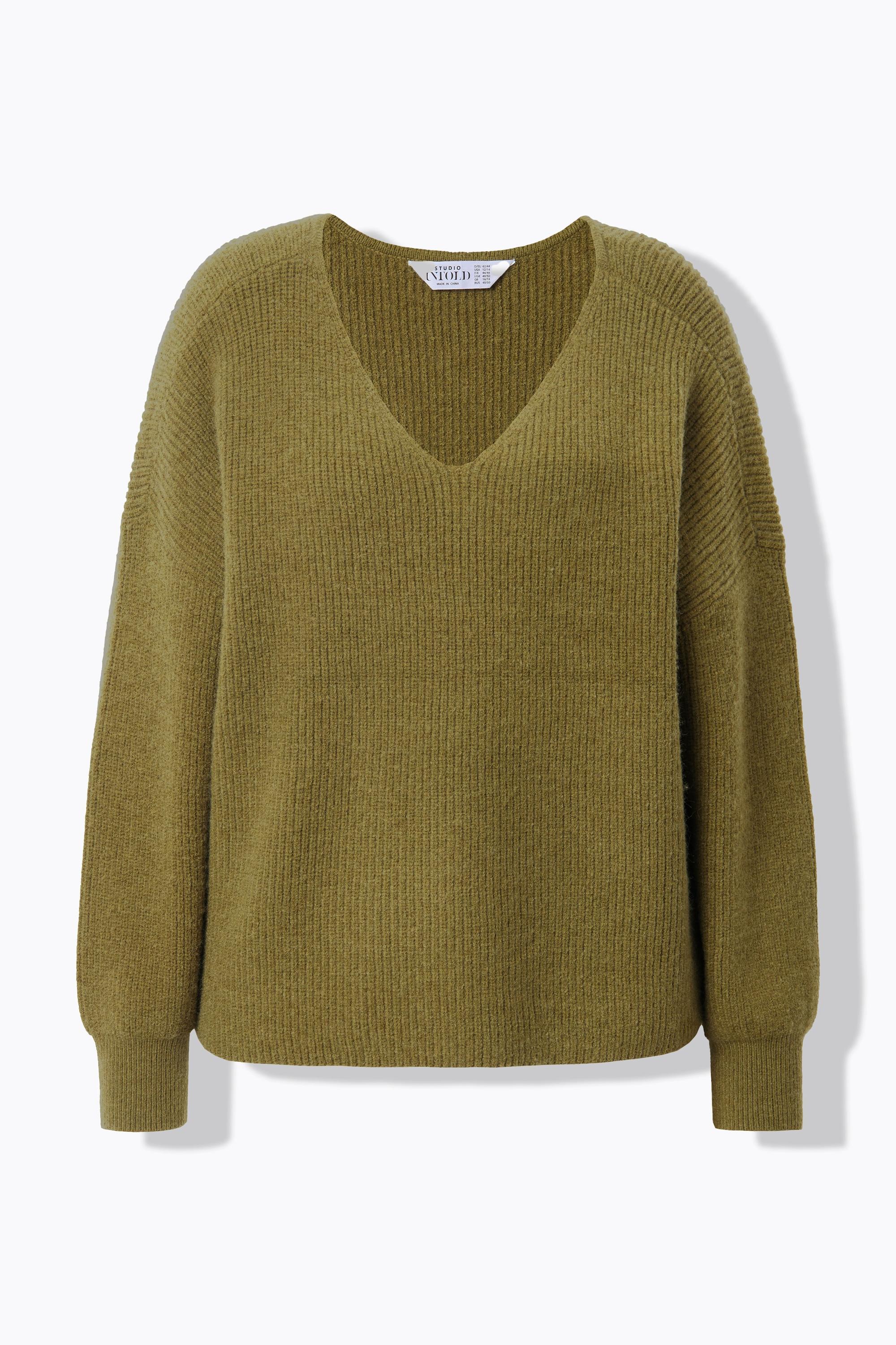 Studio Untold  Pullover, Boxy Shape, weicher Rippstrick 