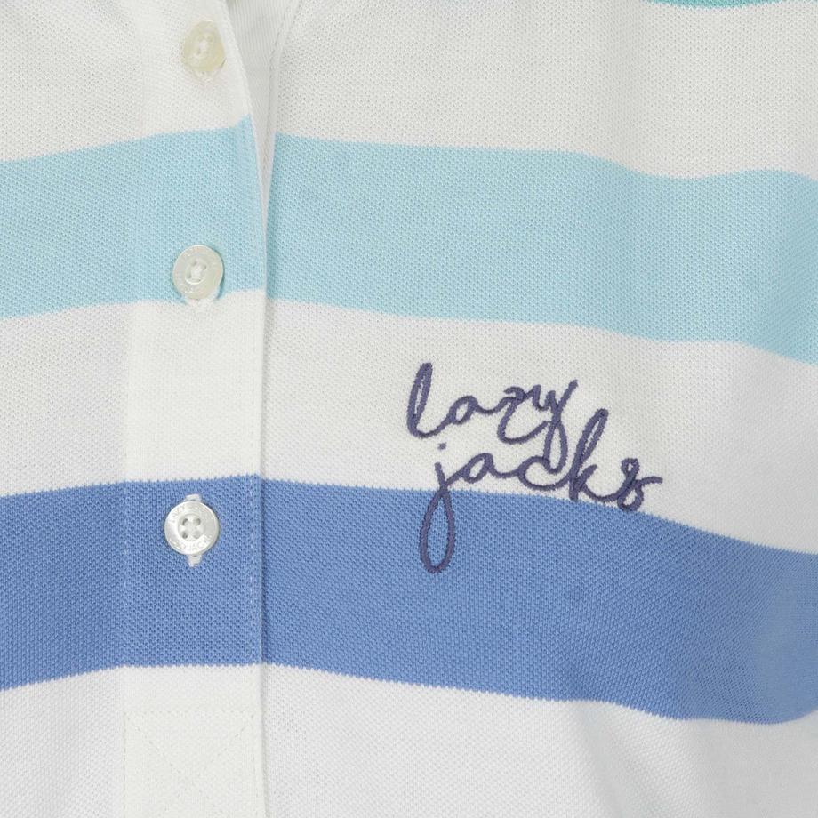 Lazy Jacks Gestreiftes Logo Poloshirt  