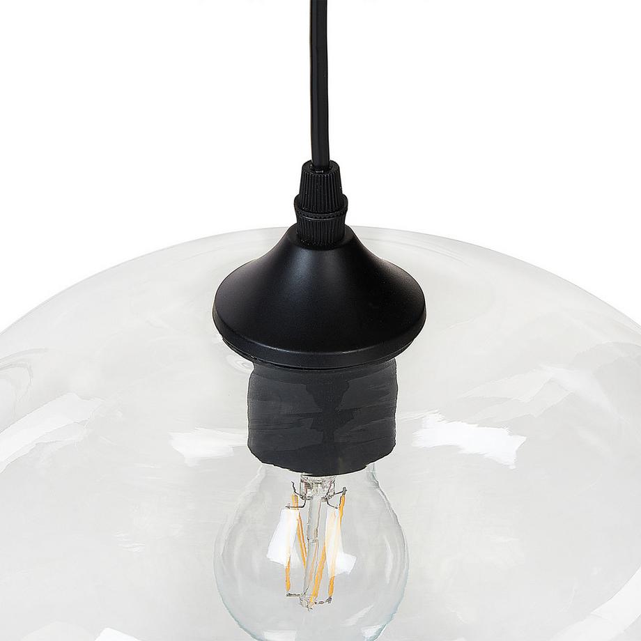 Beliani Lampe suspension en Verre Industriel BEMBOKA  