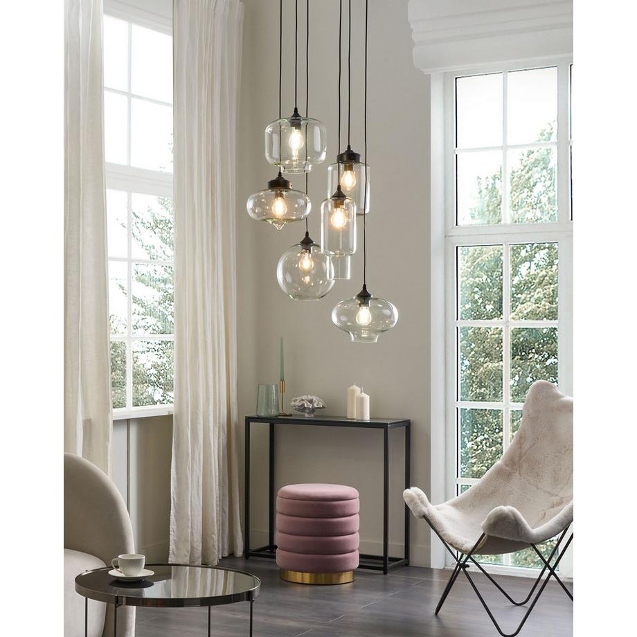 Beliani Lampe suspension en Verre Industriel BEMBOKA  