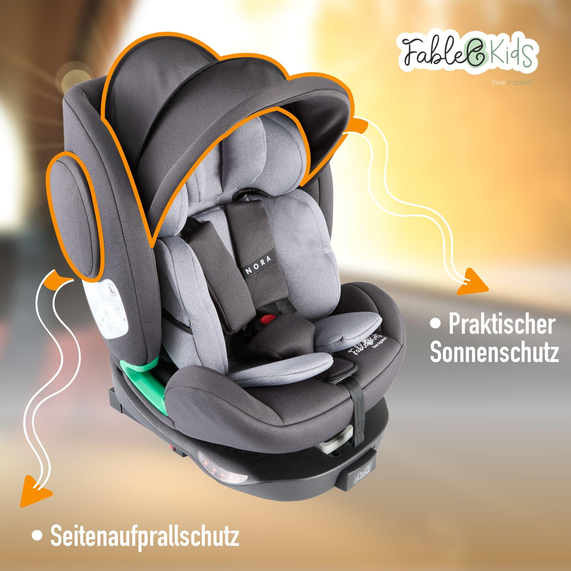 FableKids  Siège auto Siège auto pour enfants rotatif à 360° Isofix 