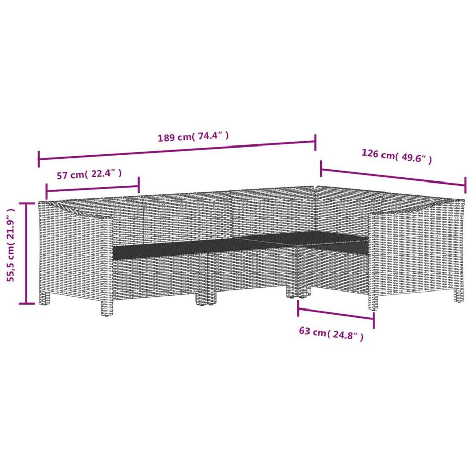 VidaXL set divani da giardino  