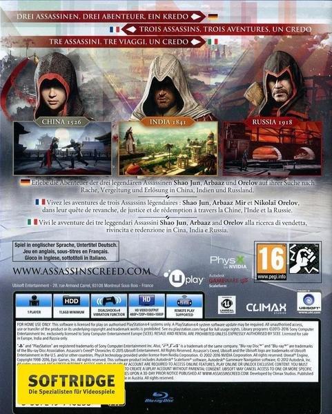 UBISOFT  Assassin's Creed Chronicles Trilogy Pack (China, India, Russia) 