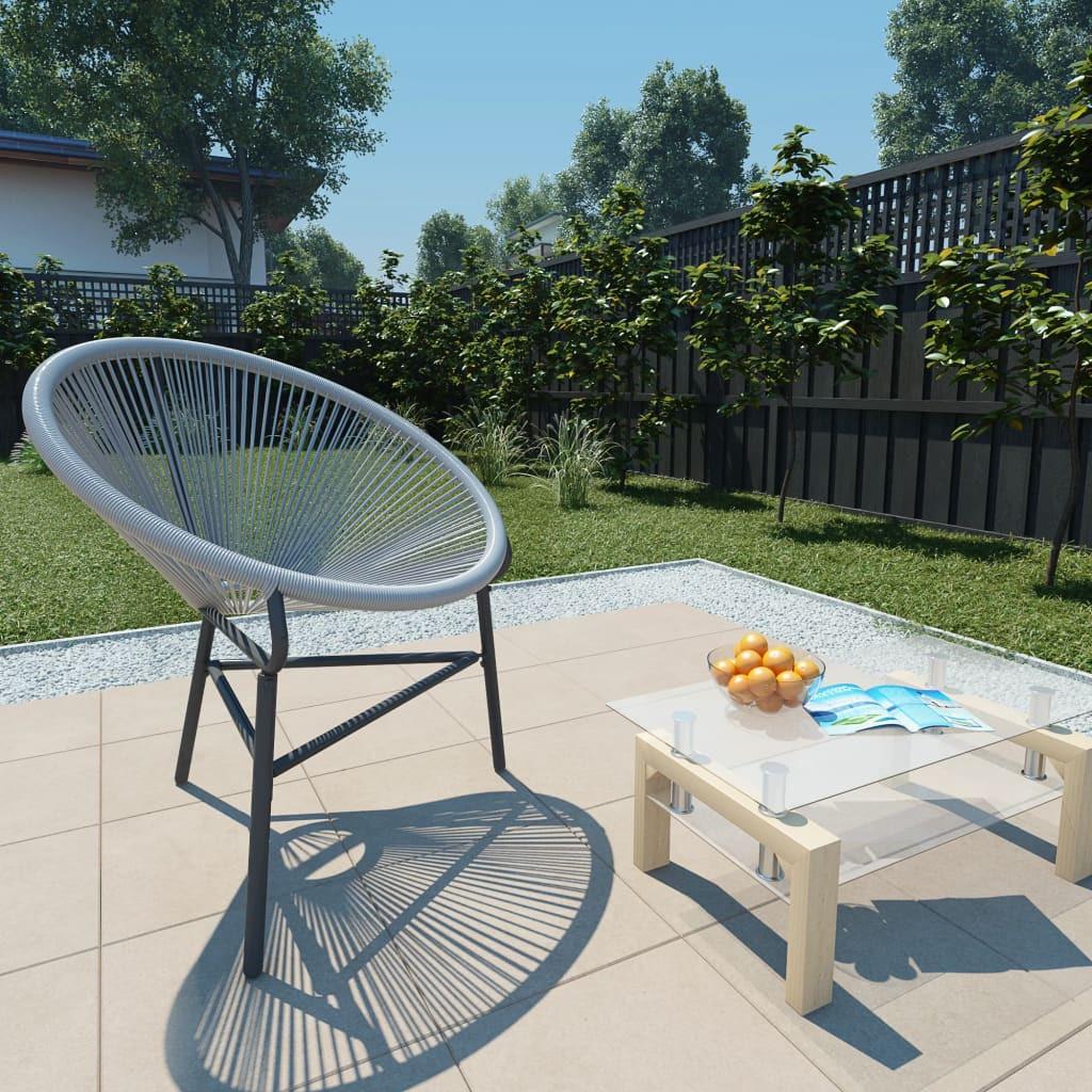 VidaXL Chaise en forme de lune rotin synthétique  