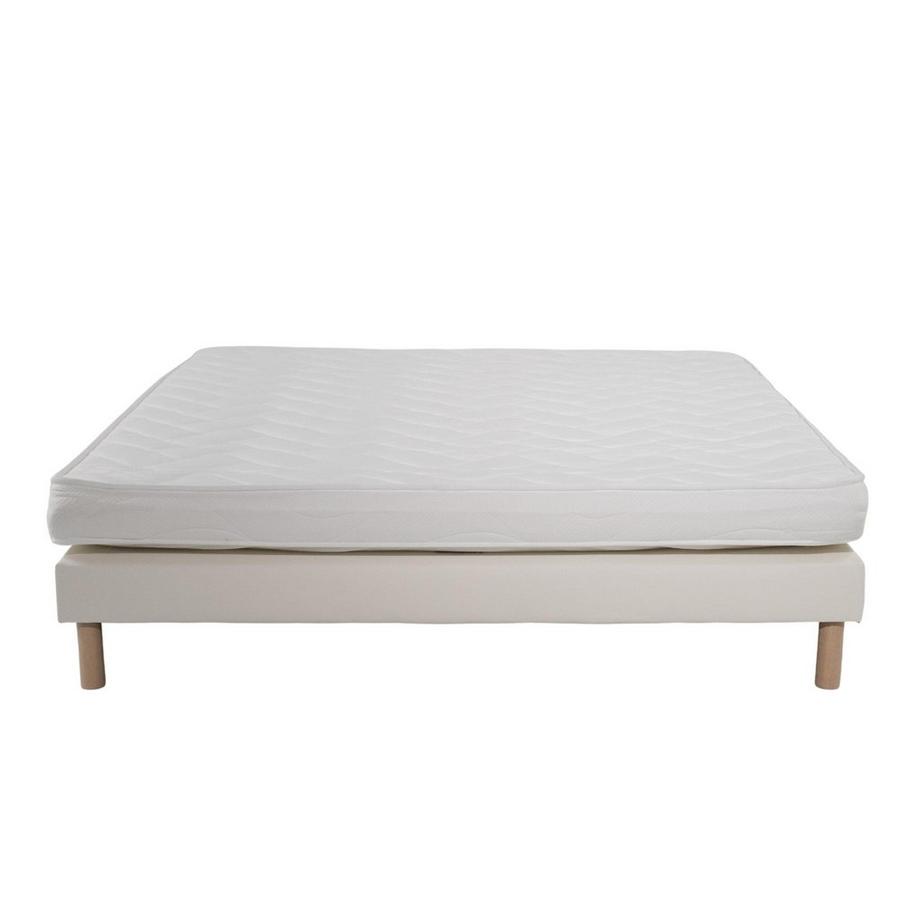 AB Matelas  Matratzenset ECO | 160x200cm| Schaumstoff | 14 cm | Boxspring mit Polsterung in Weiss 