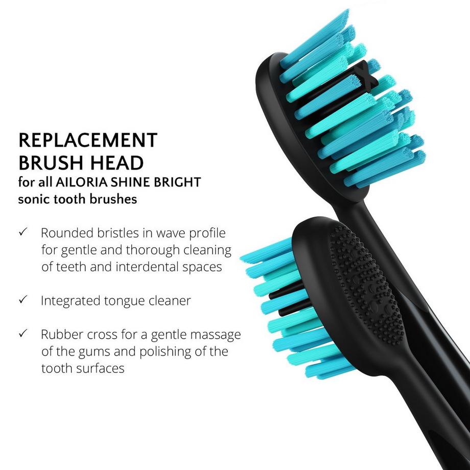 AILORIA SHINE BRIGHT Têtes de brosse Extra Clean - lot de 12  