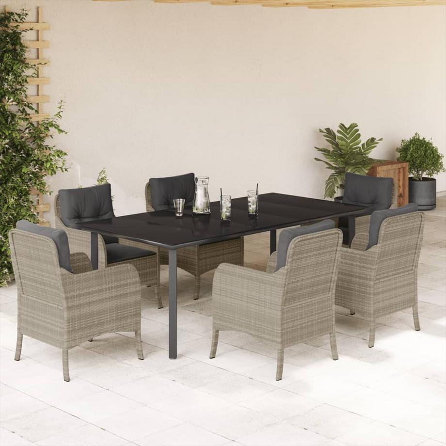 VidaXL set da pranzo da giardino Polirattan  