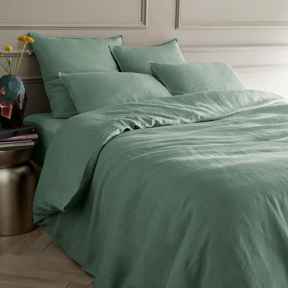 Housse de couette lin lavé