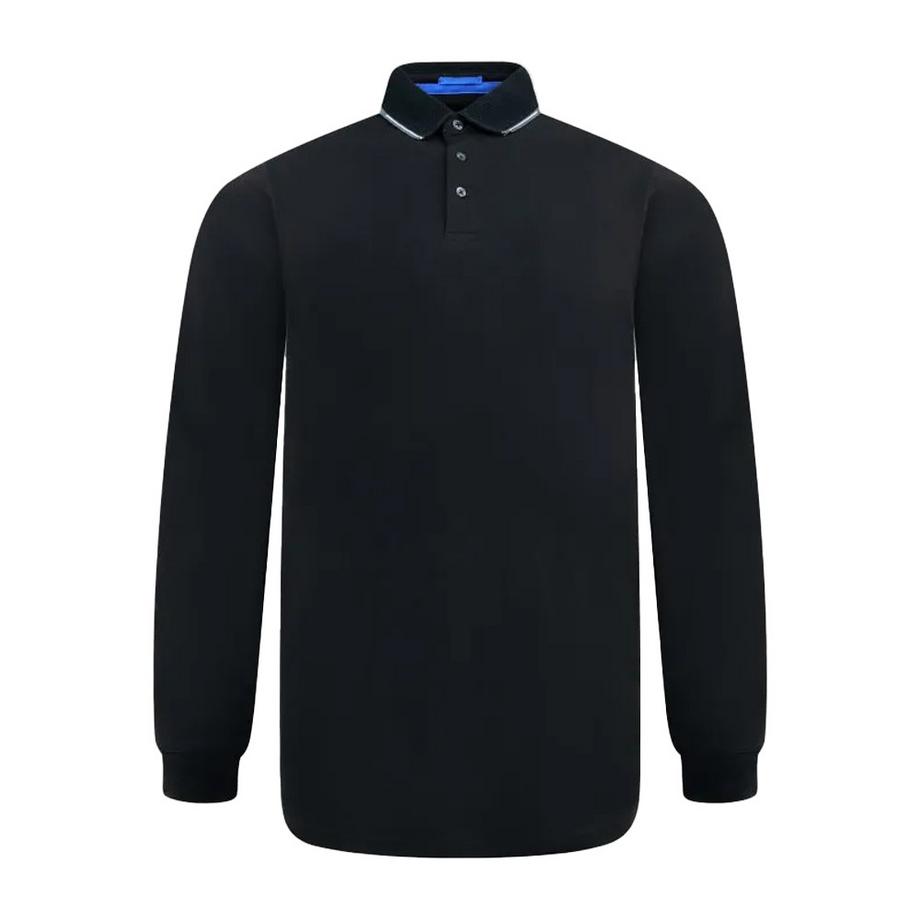 D555 Polo Manches Longues Motiftyle Rayure Contrastée Sur Bord Tyler