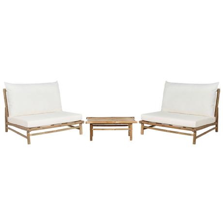 Beliani Set lounge pour jardin en Bambou Rustique TODI  