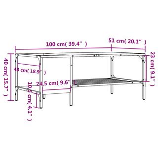 VidaXL Table basse bois d'ingénierie  