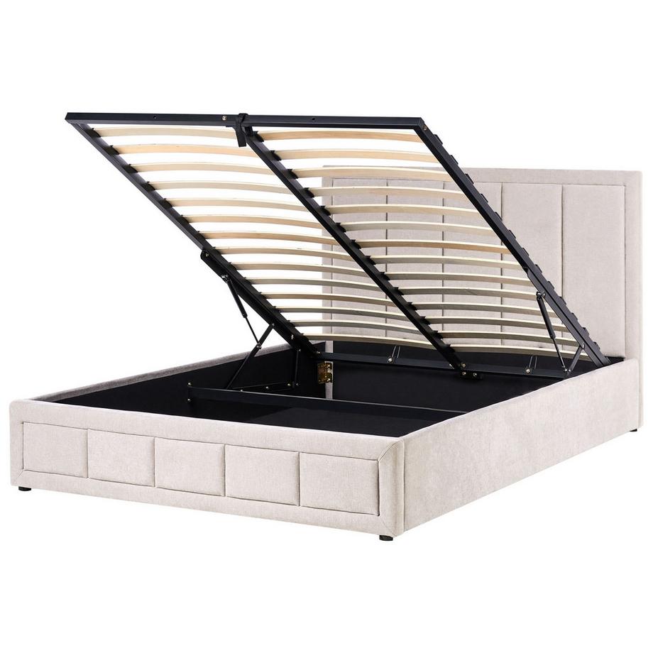 Bett mit Stauraum aus Chenillegewebe  QUIBERON