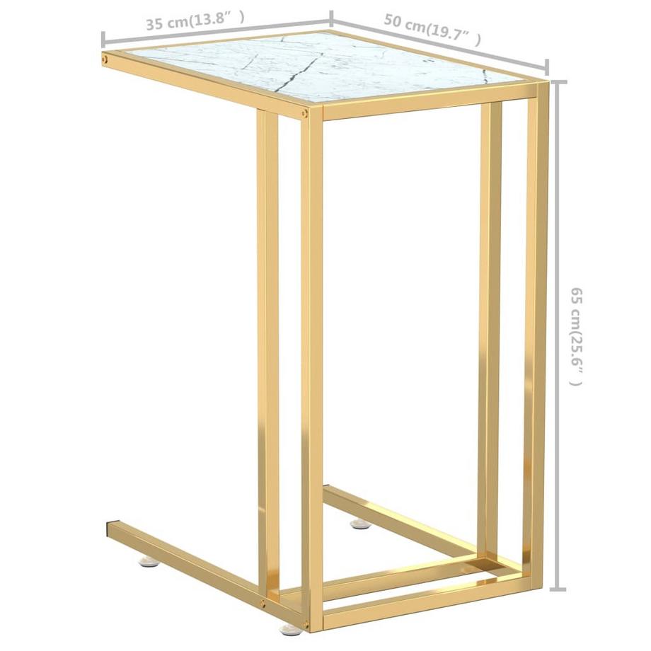 VidaXL Table d'appoint pour ordinateur verre  
