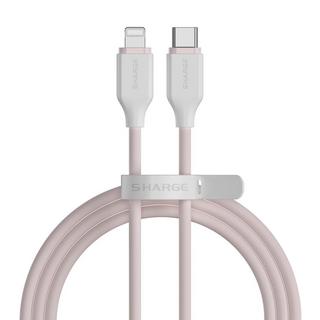 Sharge  Shargeek USB-C sur le câble rose en silicone hautement élastique de foudre 