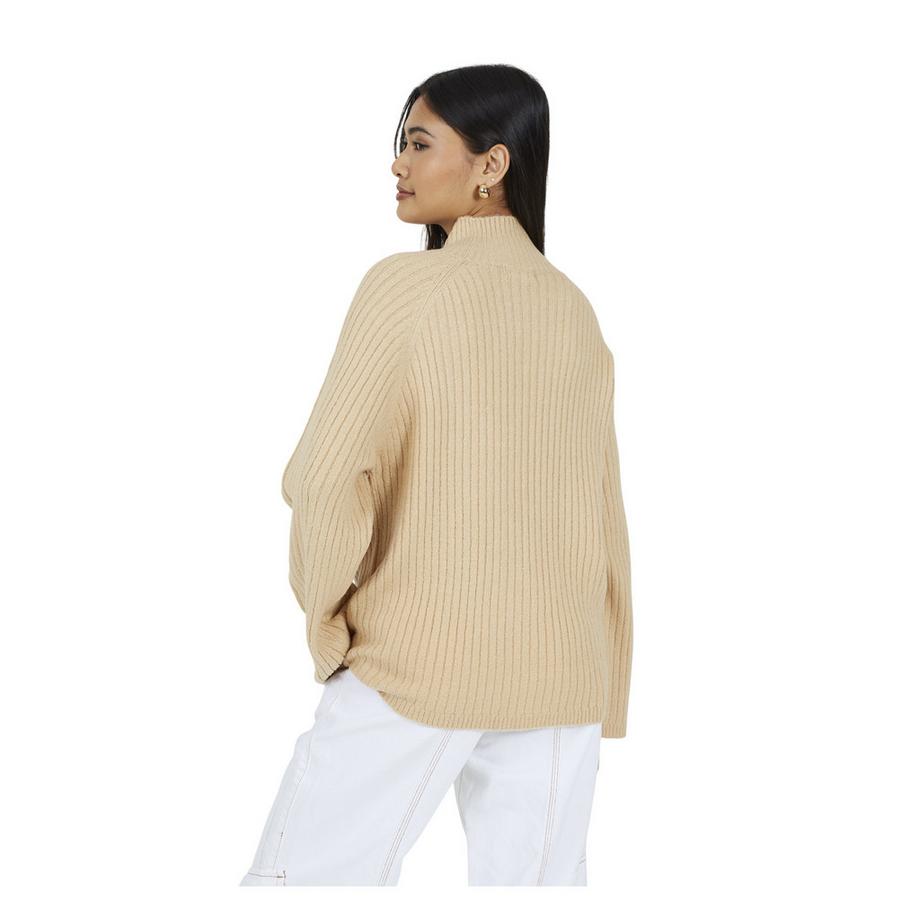 Brave Soul Rollkragenpullover aus Moosgarn  